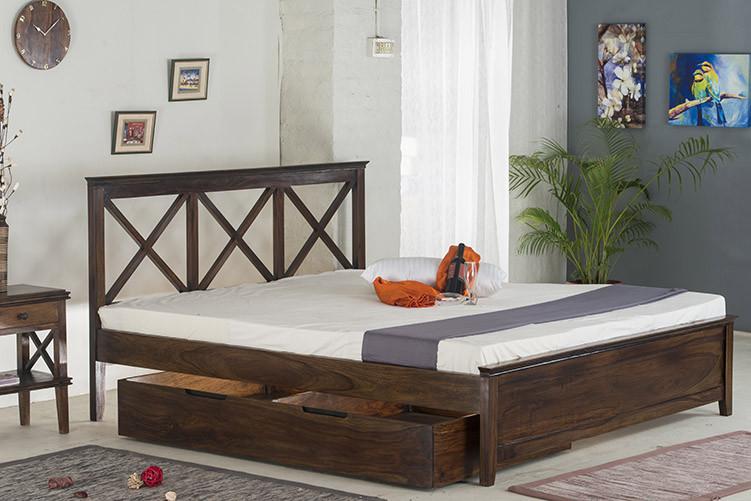 Solid Wood New Crossia Bed