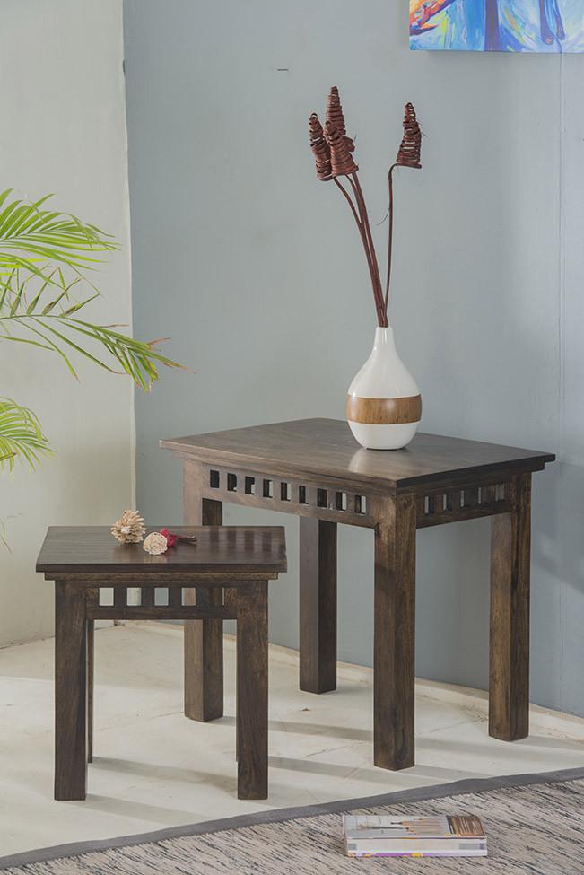 Solid Wood Kuber Nest of 2 Tables