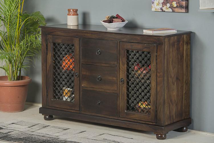 Solid Wood Jali Sideboard