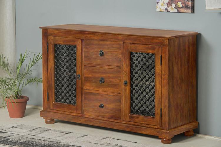 Solid Wood Jali Sideboard Buy Wood Jali Sideboard Online New Launches