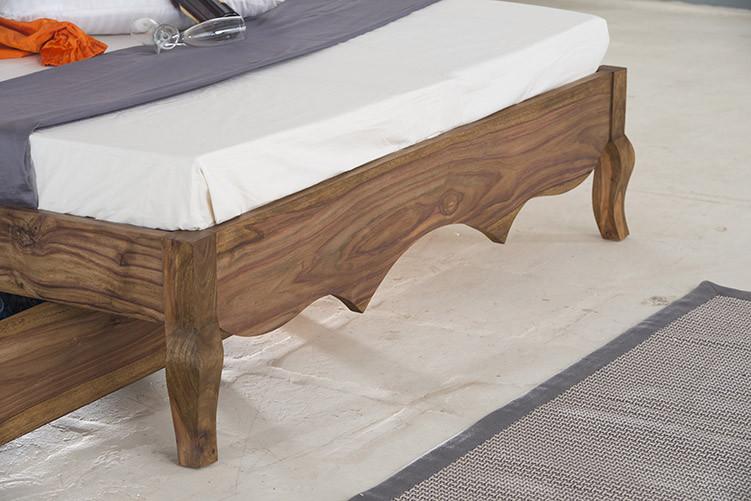 With Trolley Storaage- Solid Sheesham Wood bed - Tania Grand Bed