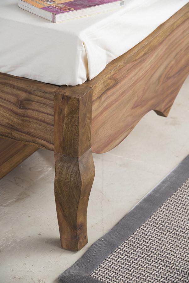 With Trolley -Solid Sheesham Wood bed - Tania Grand Bed
