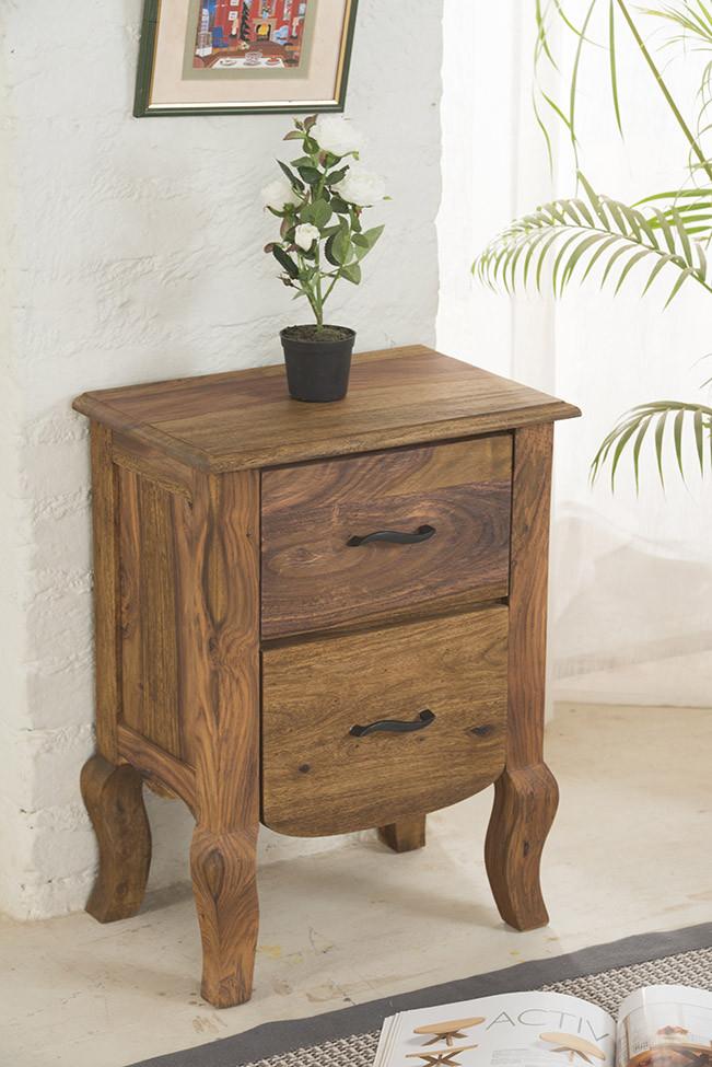 Solid Wood Tania Grand Bedside Table