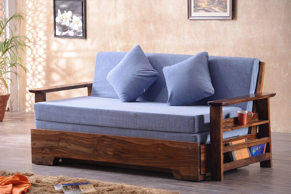 Buy Solid Wood Avon Sofa cum Bed Online in furniture made