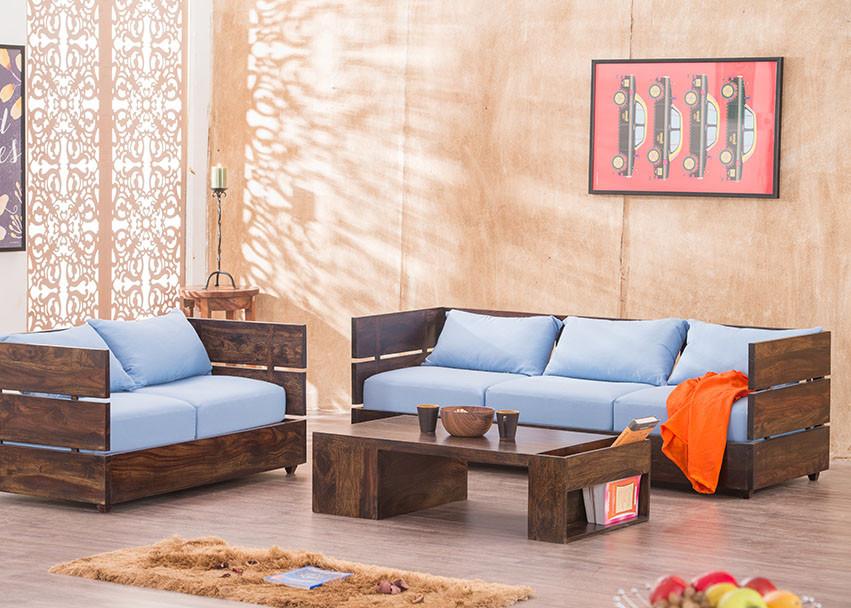 Solid Wood Voted Sofa Set Online In