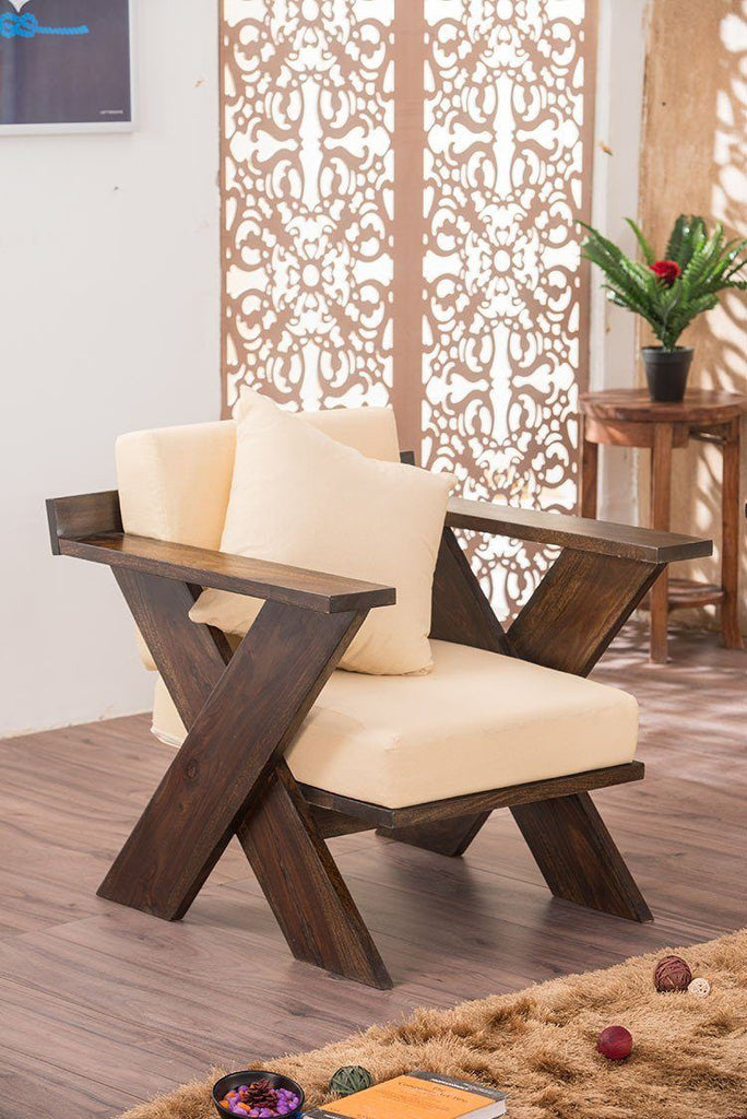 Solid Wood New Crossia Sofa Single Seater