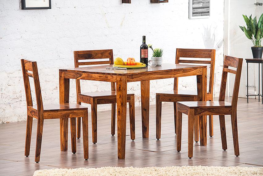 Solid Wood Teffe Dining Set ( 4 Seater )