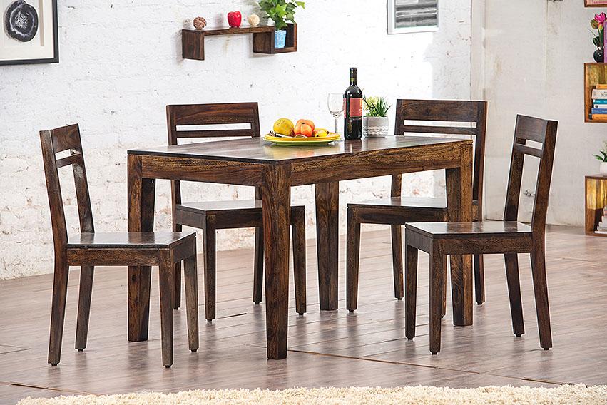 Solid Wood Teffe Dining Set ( 4 Seater )