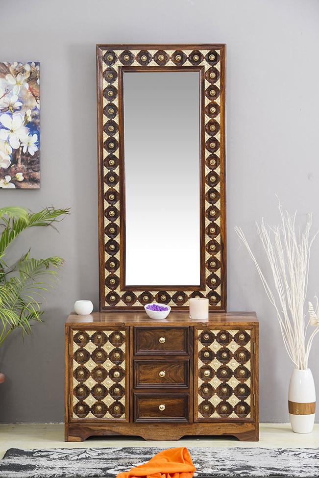 Solid Wood Brass Dressing Table D