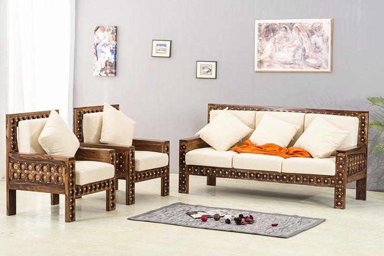 Solid Wood Brass Royal Sofa set