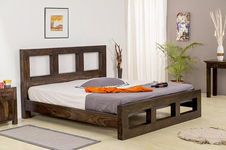 Solid Wood Cube Bed
