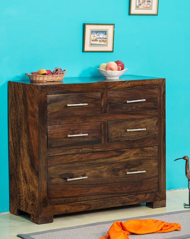 Solid Wood Cube Drawer Chest