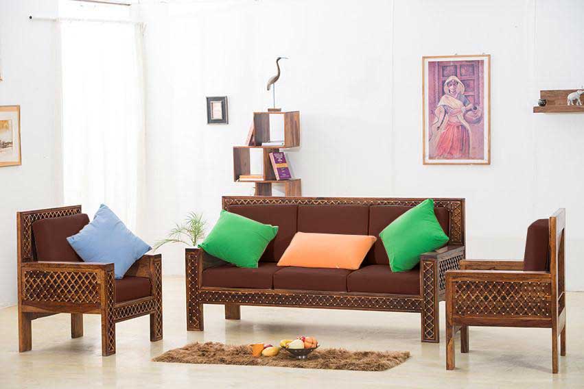 Royal Wooden Sofa Set Designs | Baci Living Room