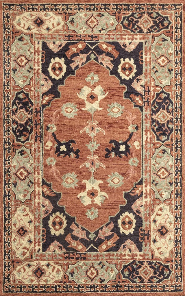 Edan Red Hand Tufted Wool Carpet
