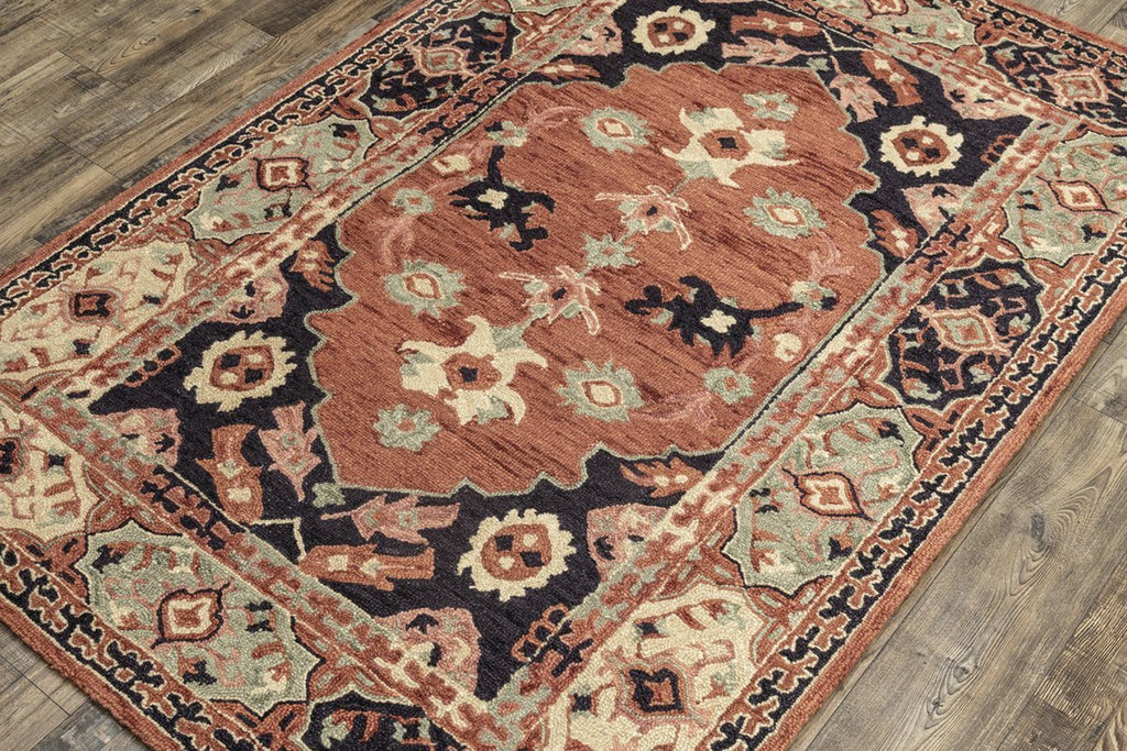 Edan Red Hand Tufted Wool Carpet