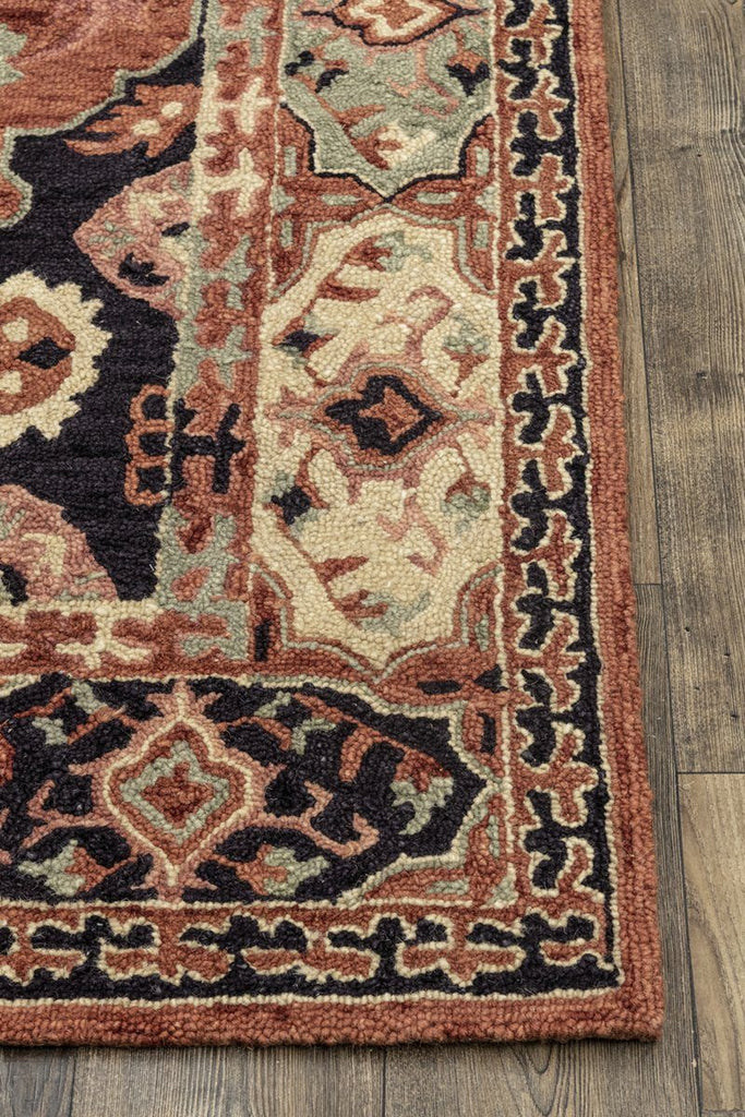 Edan Red Hand Tufted Wool Carpet
