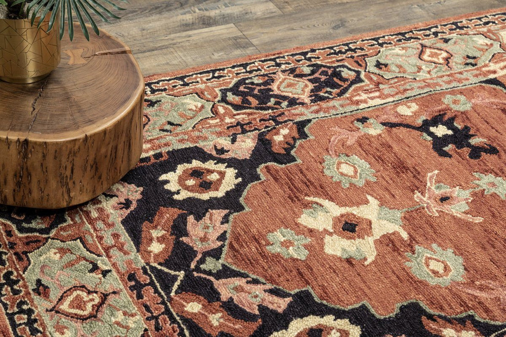 Edan Red Hand Tufted Wool Carpet