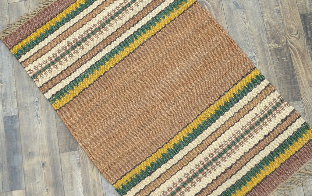 Ezra Natural Green Baided Rug Durrie