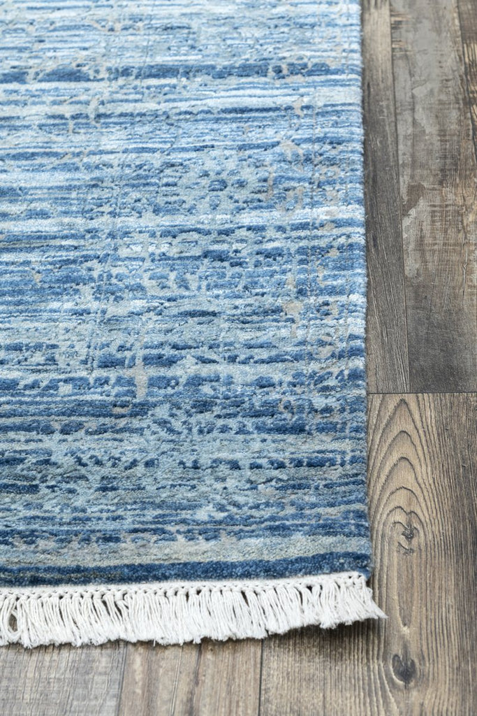 Luxury - Cirque Blue Pure Silk & Wool Hand Knotted Premium Carpet