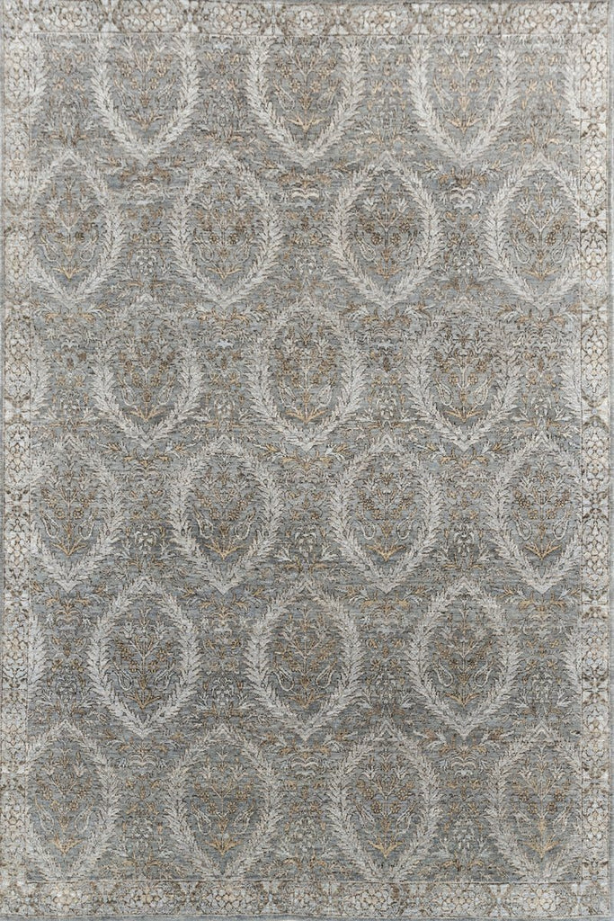 Luxury - Tattvam Grey Bronze New Zealand Wool Hand Knotted Premium Carpet