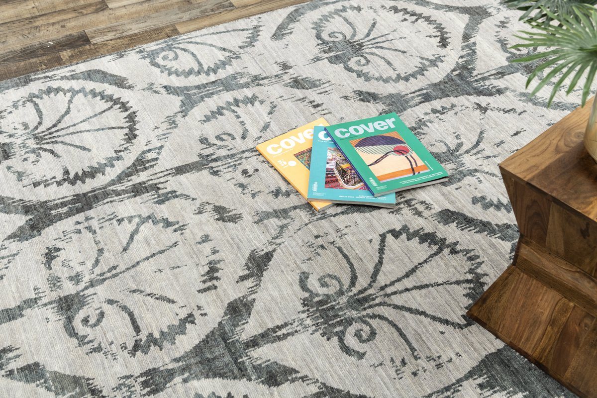 Luxury - Sinclaire Grey New Zealand Wool Hand Knotted Premium Carpet