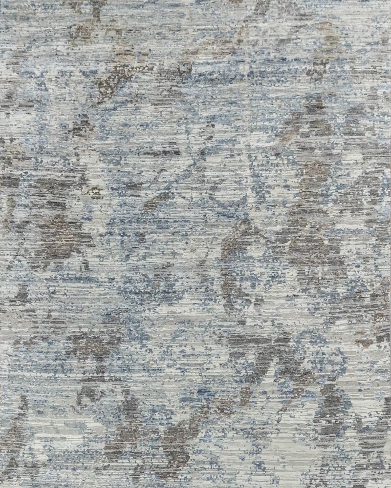 Luxury - Salix Grey Blue Pure Silk & Wool Hand Knotted Premium Carpet
