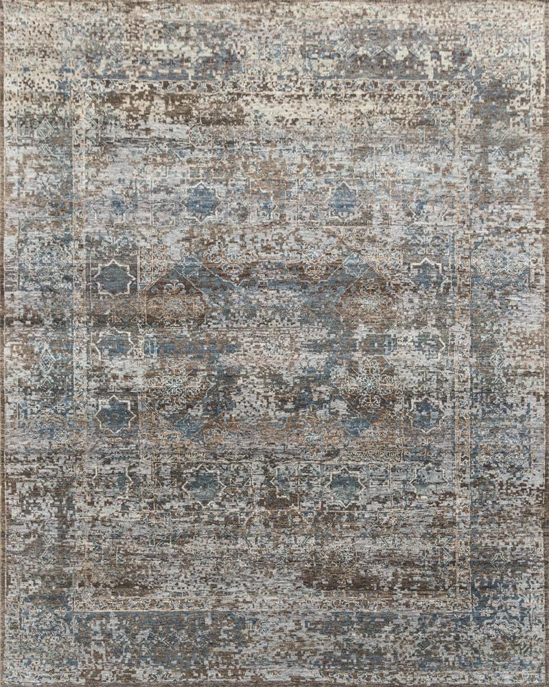 Luxury - Finlay  ST Grey Blue New Zealand Wool Hand Knotted Premium Carpet