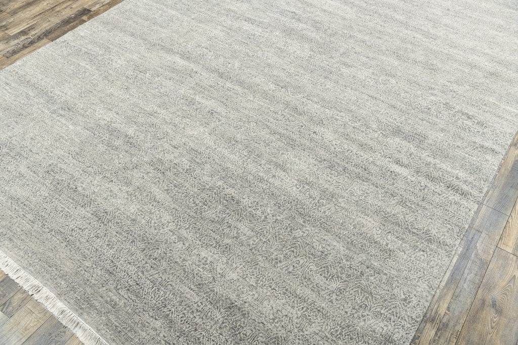 Luxury - Brienne Grey New Zealand Wool Hand Knotted Premium Carpet