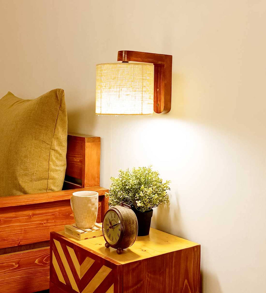 Gimli Brown Wooden Wall Light