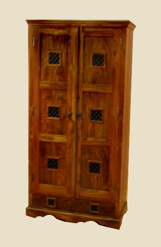 Solid Wood Jali Wardrobe