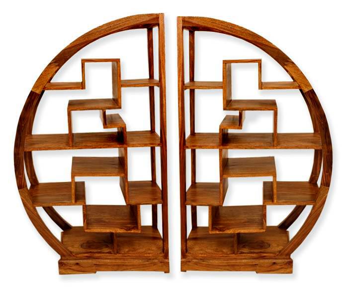 Solid Wood Cube Arch Bookcases
