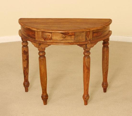 Solid Wood Half Round Console Table