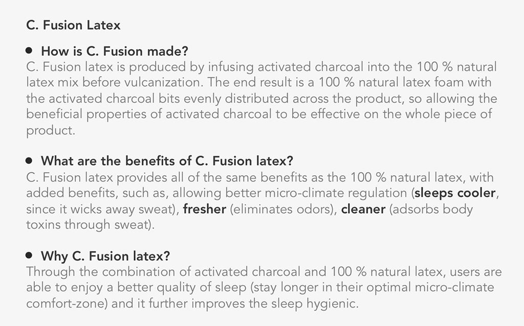 Charcoal Infused 100% Natural Latex Dunlop Pillows