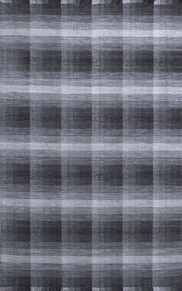 Noor Grey Wool Handloom Dhurrie