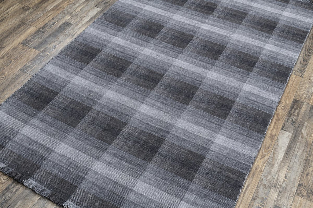 Noor Grey Wool Handloom Dhurrie