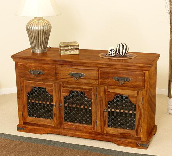 Jali Sideboard Indian Solid Sheesham Wood Furniture Saraf Furniture