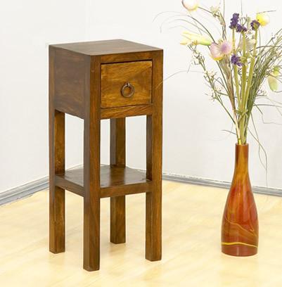 One Drawer Stool Indian Solid Sheesham Wood Furniture – Saraf
