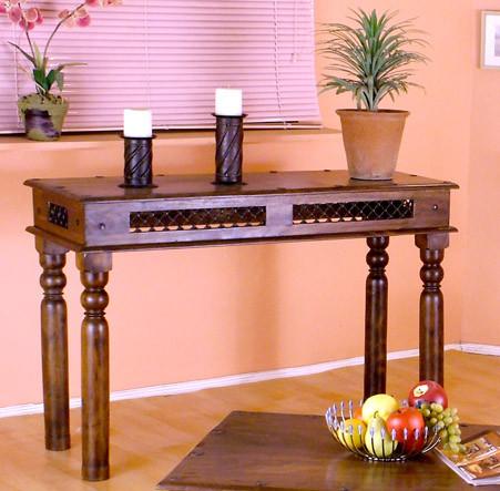 Solid Wood Jali Console Table