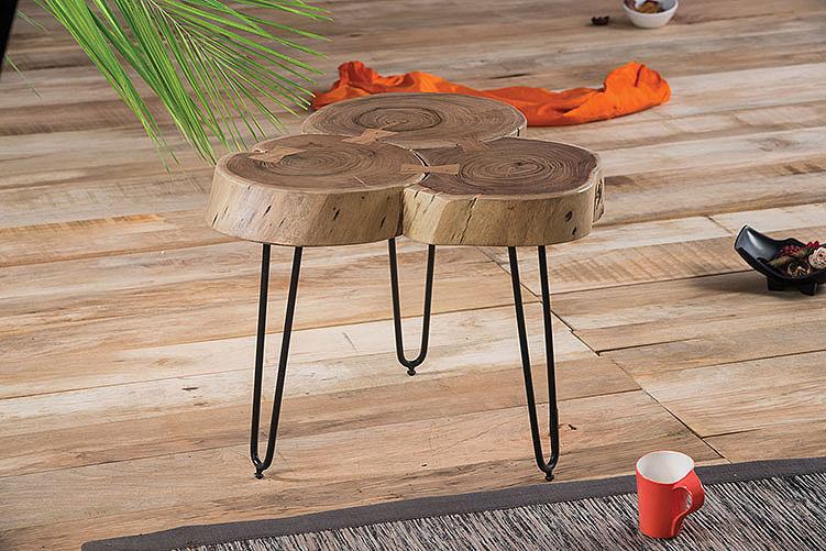 Solid Wood INDIANA TRIO Lamp Stool