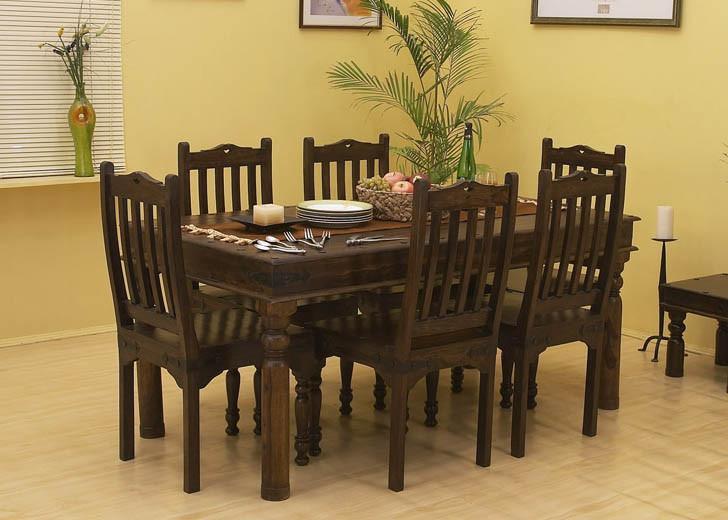 Solid Wood Jaipur Dining Set Seater Saraf Furniture