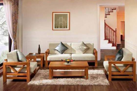 Solid Wood Sofa Set