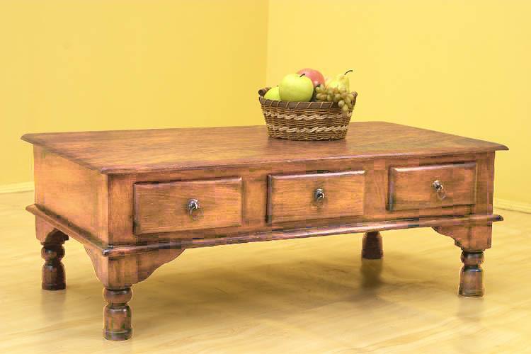 Jaipur 6 Drawer Coffee Table - Indian Solid Sheesham Wood Furniture ...