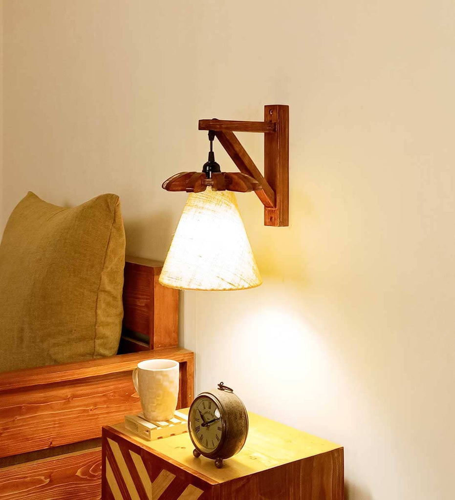 Twirl Brown Wooden Wall Light