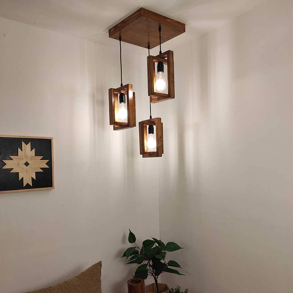 Gyro Brown Cluster Hanging Lamp