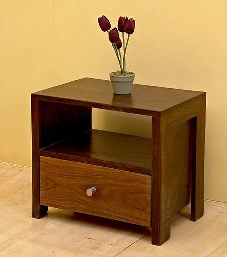 Solid Wood T Contrast Bedside