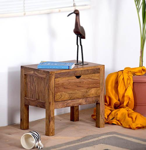 Solid Wood Durban Bedside Table Saraf Furniture