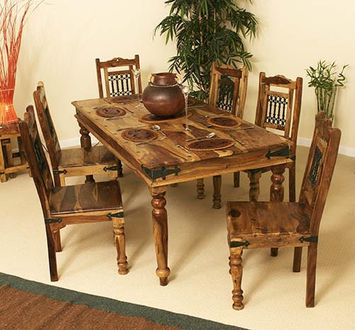 Solid Wood Jali Dining Set Seater